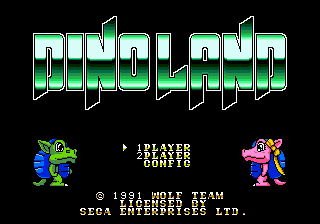 Dino Land (USA) Title Screen